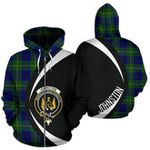Johnston Modern Tartan Crest Zipper Hoodie - Circle Style